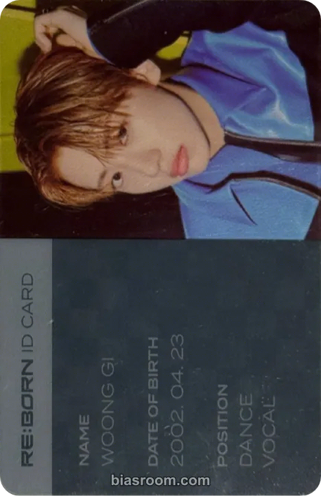 TO1 - Woongki - RE:BORN Album album inclusion id card transparent