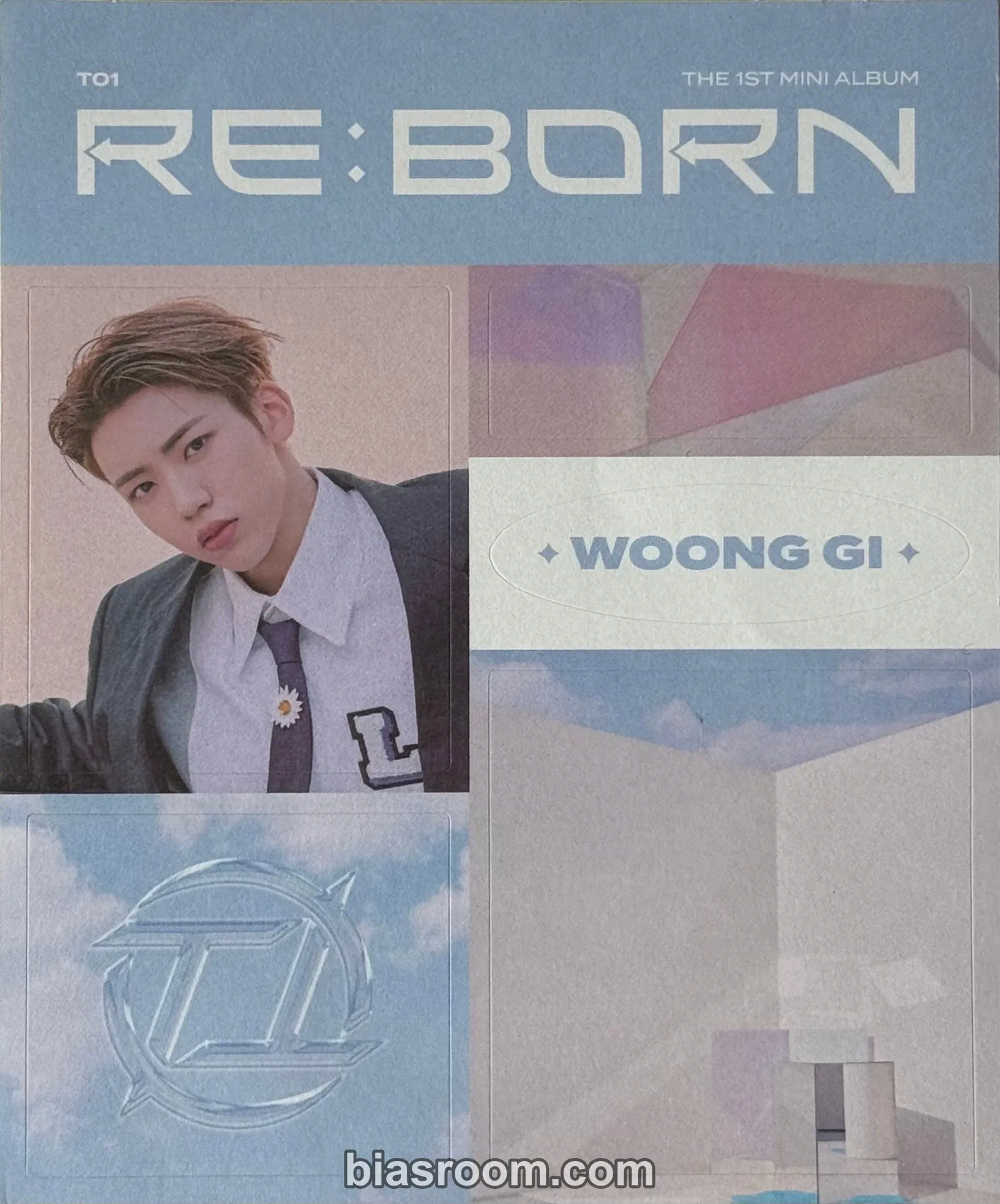 TO1 - Woongki - RE:BORN Album sticker sheet album inclusion B version
