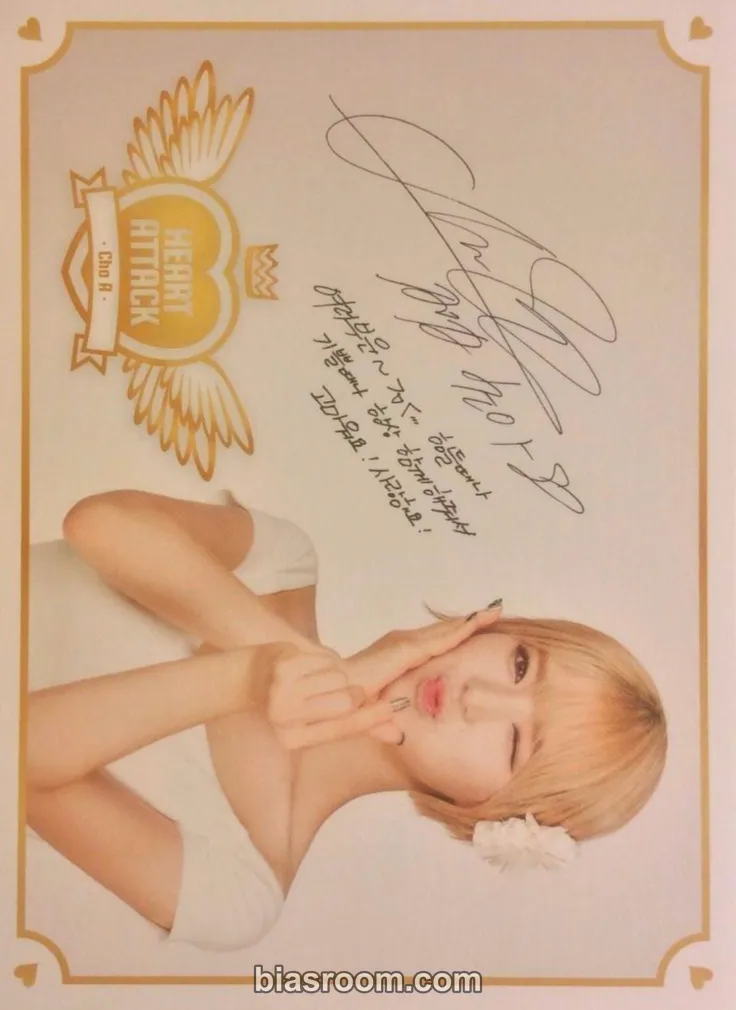 AOA - Choa - Heart Attack Album seoul postcard signed