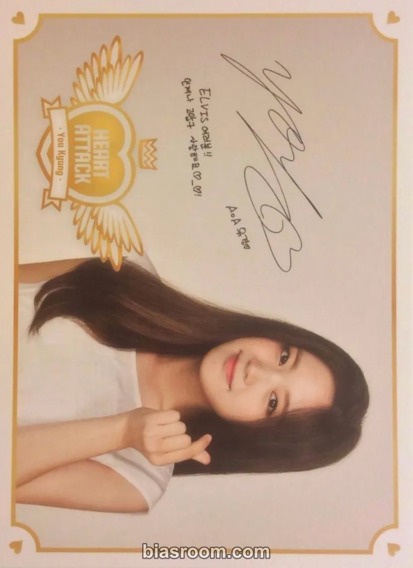 AOA - Youkyung - Heart Attack Album seoul postcard signed