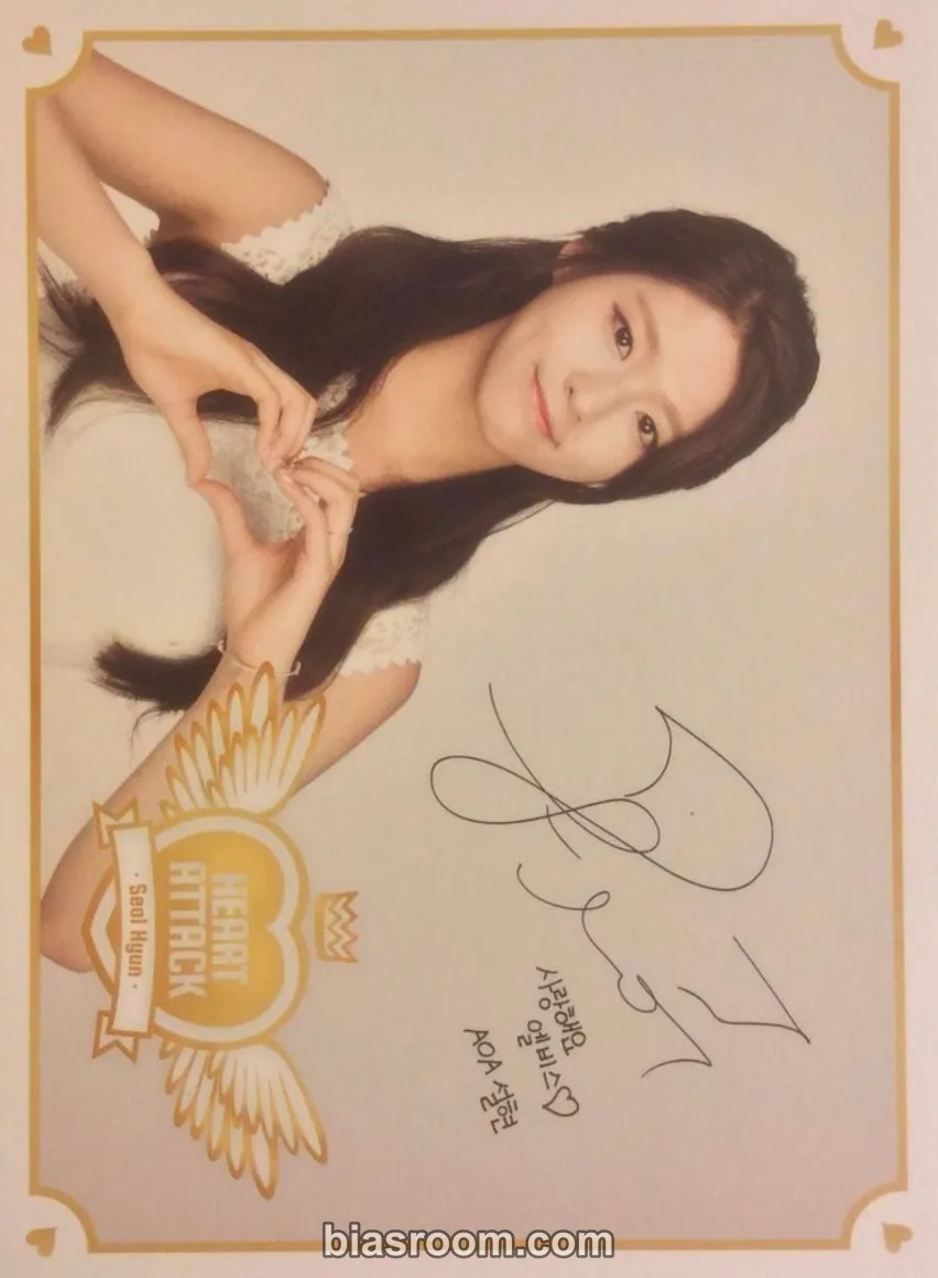 AOA - Seolhyun - Heart Attack Album seoul postcard signed